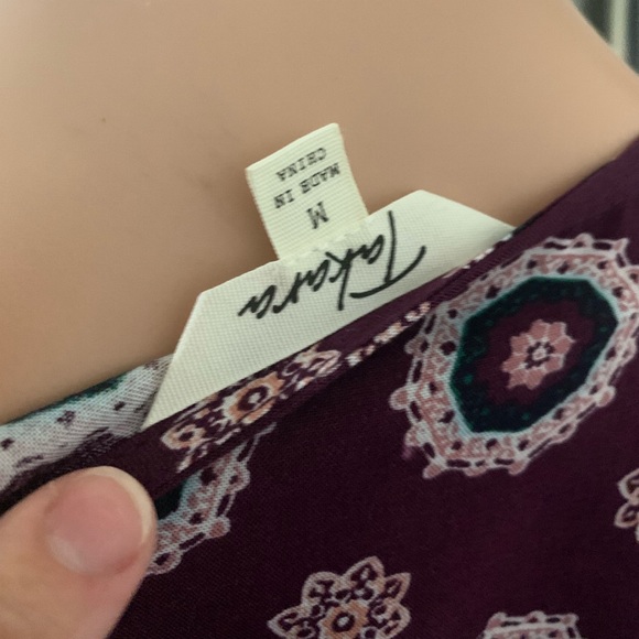 Takara Burgundy Floral Print Dress - Picture 12 of 12